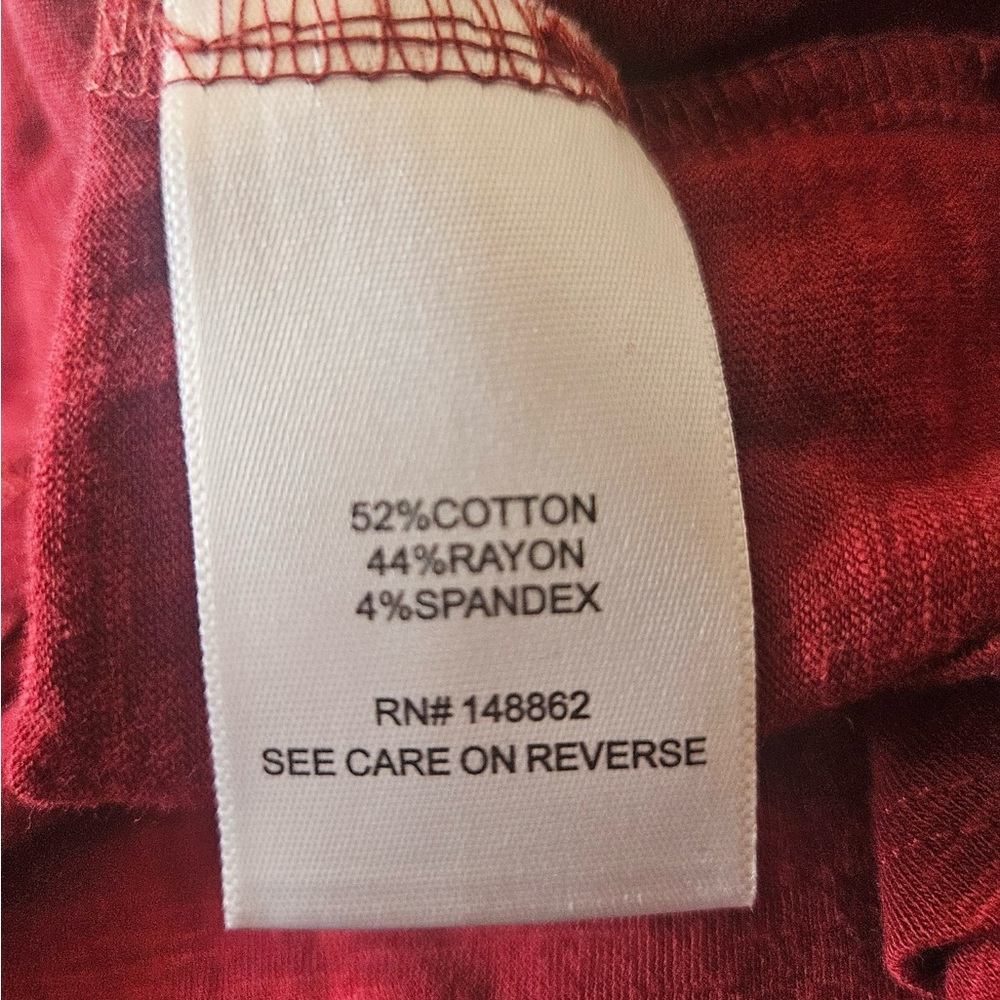Torrid Burgundy Ruffle Sleeve Tee - Picture 5 of 6